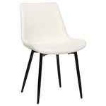 Esszimmerstuhl 2er Set AVILLA Bouclé Weiss