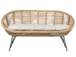 Gartensofa 2-Sitzer MARATEA Rattan Naturfarben