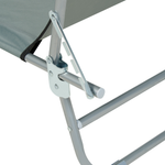 Gartenliege Stahl grau Sonnendach verstellbar FOLIGNO