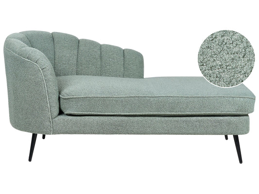 Chaiselongue Bouclé grün linksseitig ALLIER