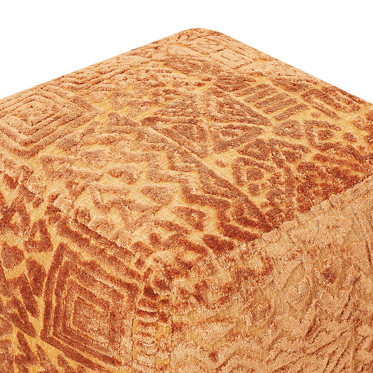 Pouf Viskose goldbraun 50 x 50 x 50 cm SANAWAN