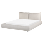 Bett mit Lattenrost Cord VINAY 160 x 200 cm Hellbeige