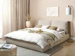 Bett mit Lattenrost Stoff VINAY 160 x 200 cm Beige