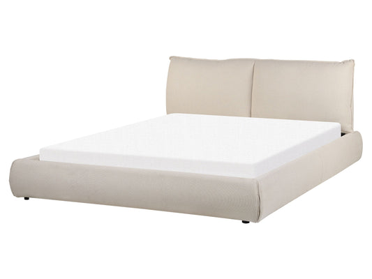 Bett mit Lattenrost Stoff VINAY 160 x 200 cm Beige