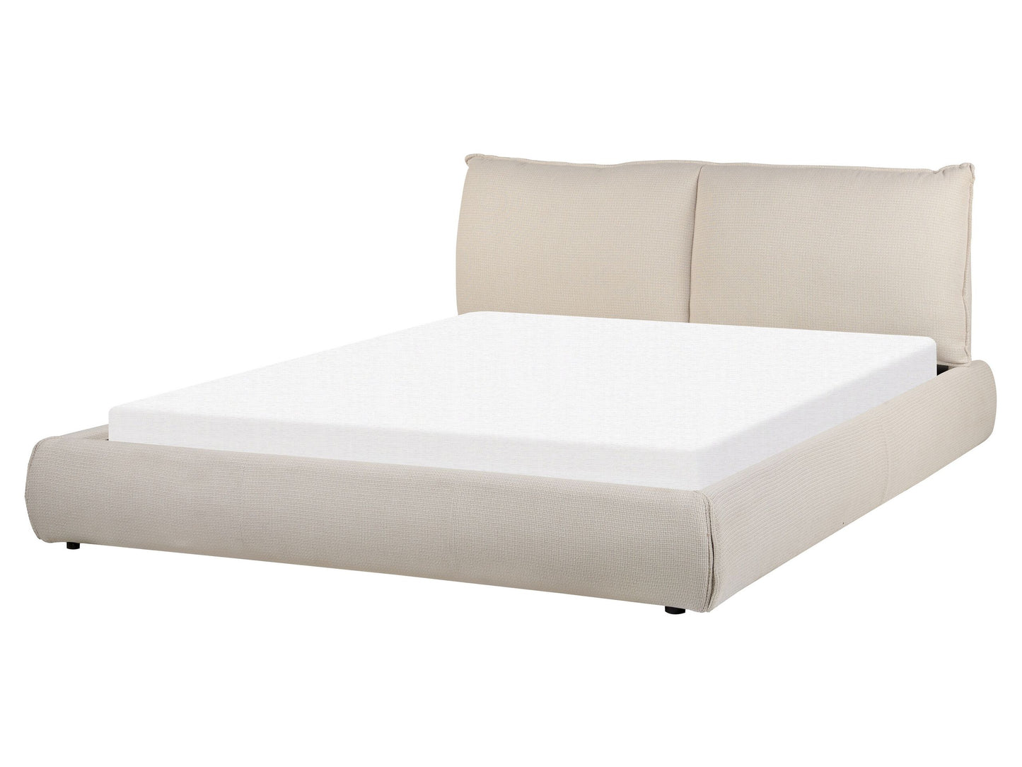 Bett mit Lattenrost Stoff VINAY 160 x 200 cm Beige