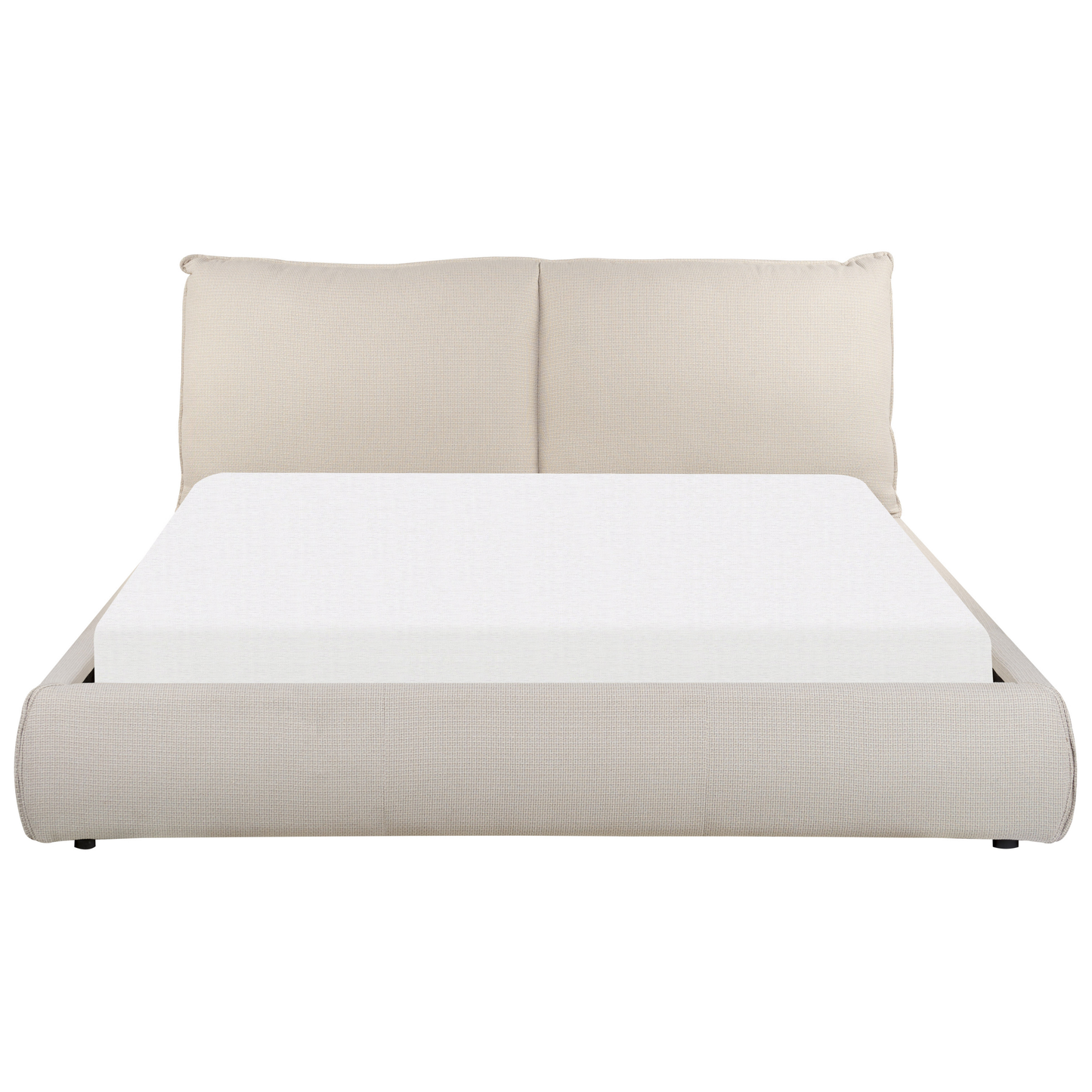 Bett mit Lattenrost Stoff VINAY 160 x 200 cm Beige