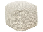 Pouf Baumwolle hellbeige 45 x 45 x 45 cm JOARA