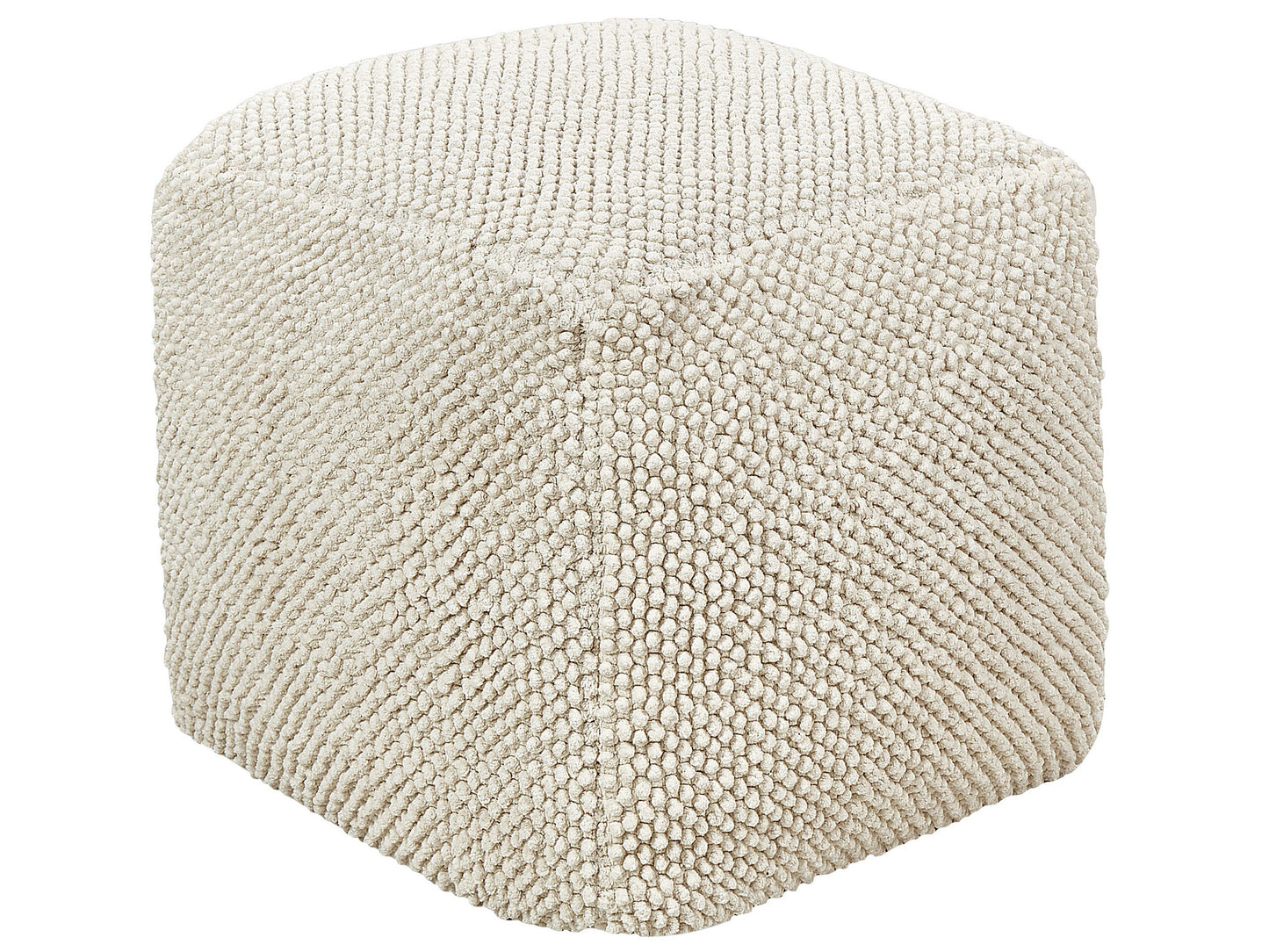 Pouf Baumwolle hellbeige 45 x 45 x 45 cm JOARA