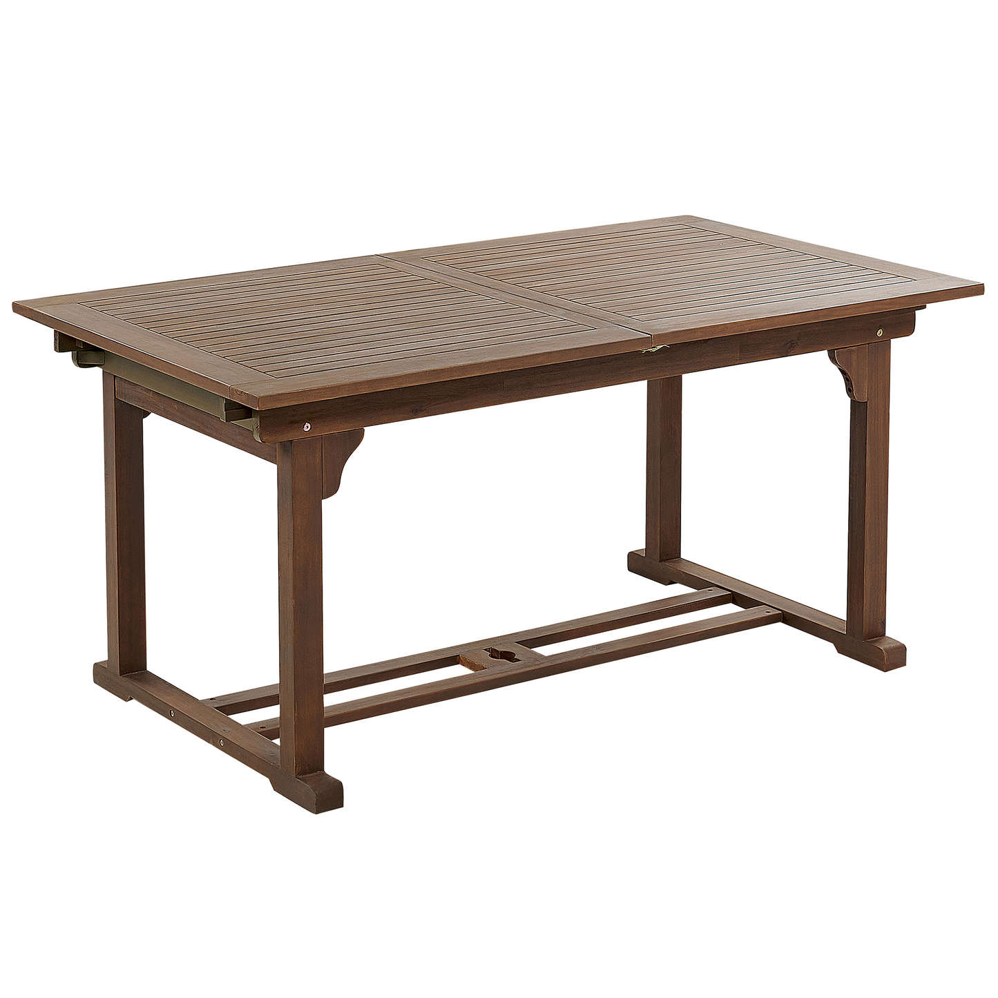 Gartenmöbel Set 6-Sitzer AMANTEA mit Schirm Akazienholz Rot