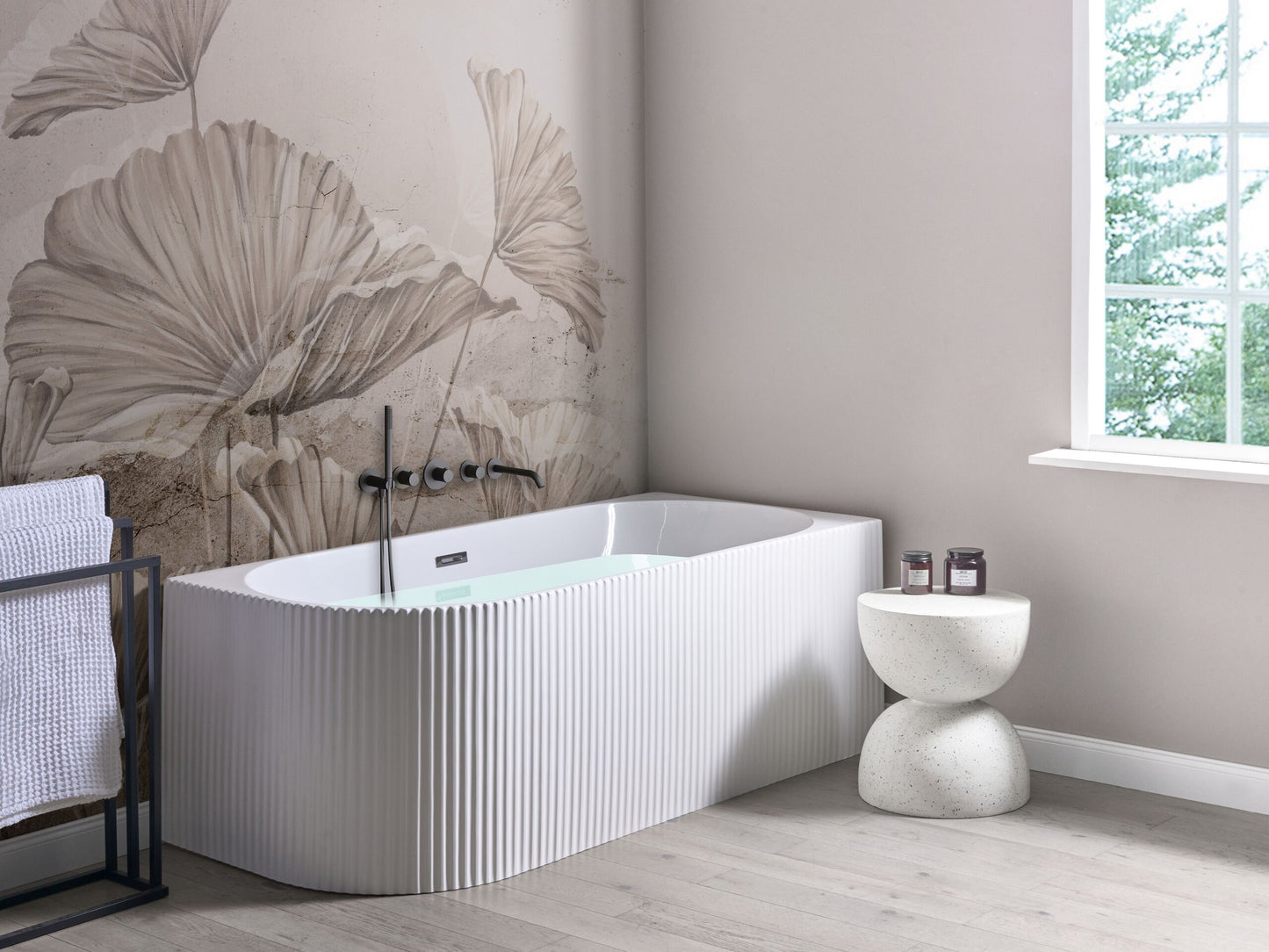Eckbadewanne links 169 x 80 cm weiss GOCTA