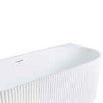 Badewanne 167 x 73 cm oval weiss GOCTA