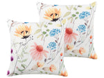Gartenkissen 2er Set MONESI Blumenmuster 45 x 45 cm Bunt