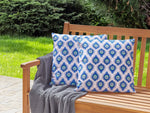 Gartenkissen 2er Set CERIANA Tiermuster 45 x 45 cm Blau