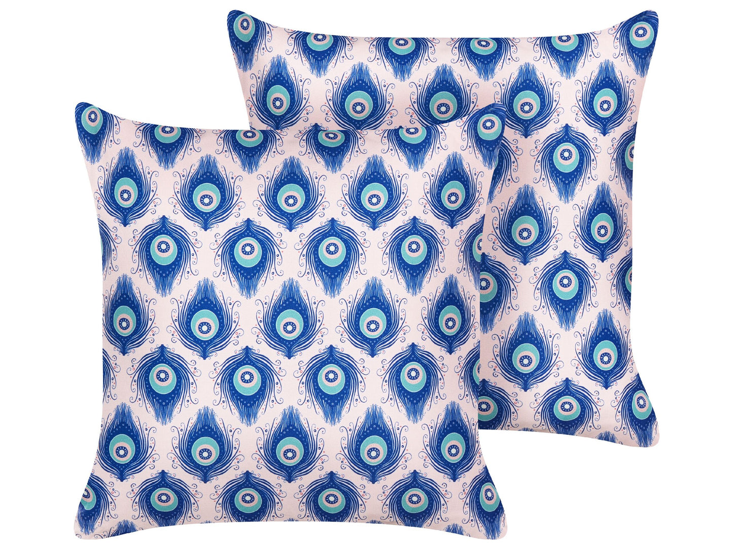 Gartenkissen 2er Set CERIANA Tiermuster 45 x 45 cm Blau