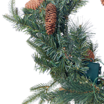 Dekokranz grün mit LED-Beleuchtung Zapfen ⌀ 60 cm KAMERUN