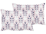 Gartenkissen 2er Set TORRETTA Pflanzenmuster 40 x 60 cm Creme