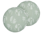 Gartenkissen 2er Set ALASSIO Pflanzenmuster 40 x 40 cm Olivgrün