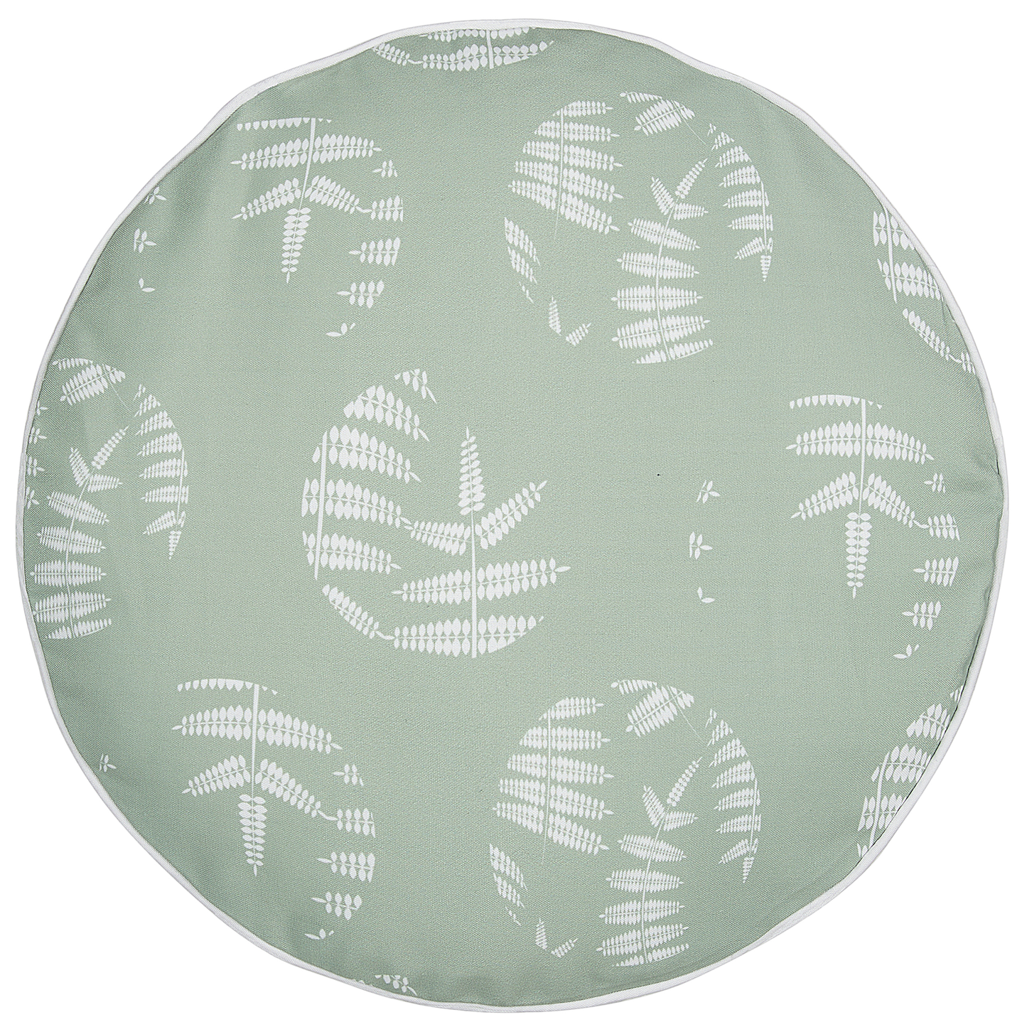 Gartenkissen 2er Set ALASSIO Pflanzenmuster 40 x 40 cm Olivgrün