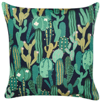 Gartenkissen 2er Set BUSSANA Pflanzenmuster 45 x 45 cm Grün