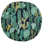 Gartenkissen 2er Set BUSSANA Pflanzenmuster 40 x 40 cm Grün