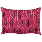 Gartenkissen 2er Set MEZZANO Geometrisches Muster 40 x 60 cm Fuchsia