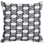 Gartenkissen 2er Set VALSORDA Geometrisches Muster 45 x 45 cm Grau
