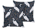 Gartenkissen 2er Set PIANAZZO Tiermuster 45 x 45 cm Schwarz