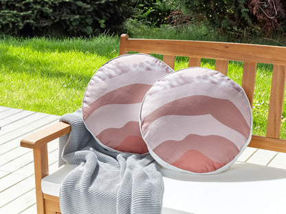 Gartenkissen 2er Set CAMPEI Abstraktes Muster 40 x 40 cm Rosa