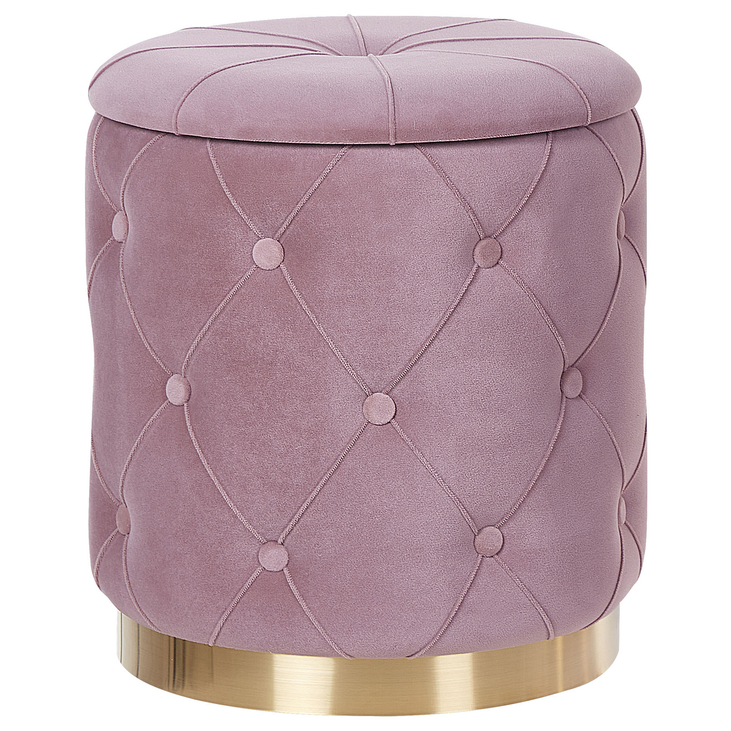 Pouf mit Stauraum Samtstoff rosa 2er Set PUEBLO