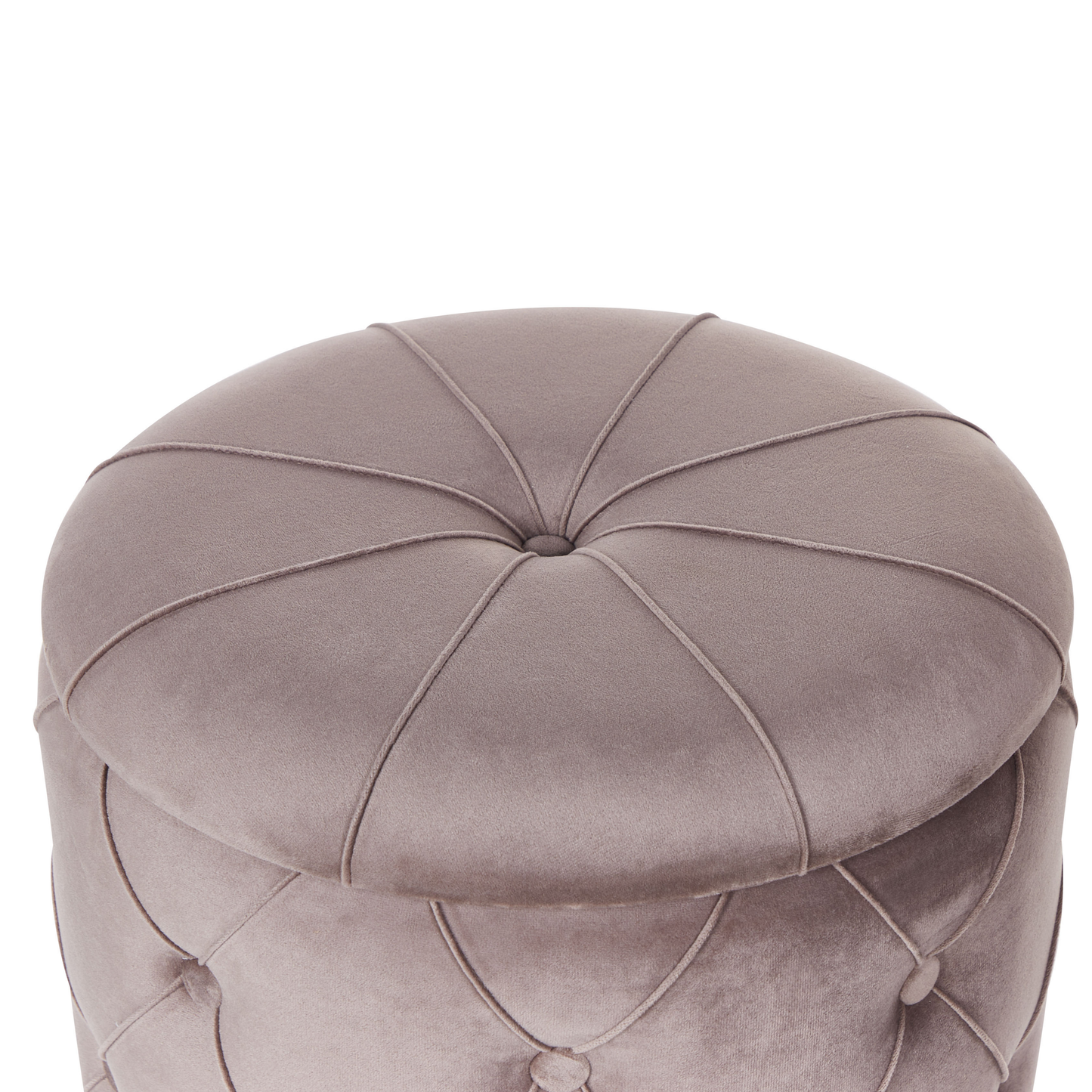 Pouf mit Stauraum Samtstoff taupe 2er Set PUEBLO