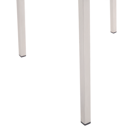 Gartenmöbel Set 4-Sitzer COSOLETO/GROSSETO Sicherheitsglas Marmor Optik Weisser Marmor