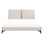 Bett mit Lattenrost Cord MELLE 160 x 200 cm Hellbeige