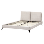 Bett mit Lattenrost Cord MELLE 160 x 200 cm Hellbeige