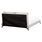 Bett mit Lattenrost Cord MELLE 160 x 200 cm Hellbeige