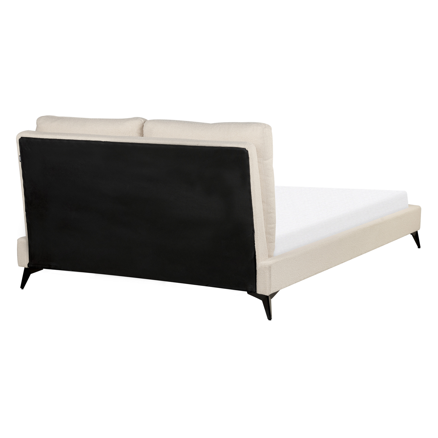 Bett mit Lattenrost Bouclé MELLE 140 x 200 cm Beige