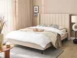 Bett mit Lattenrost Bouclé VILLETTE 140 x 200 cm Beige