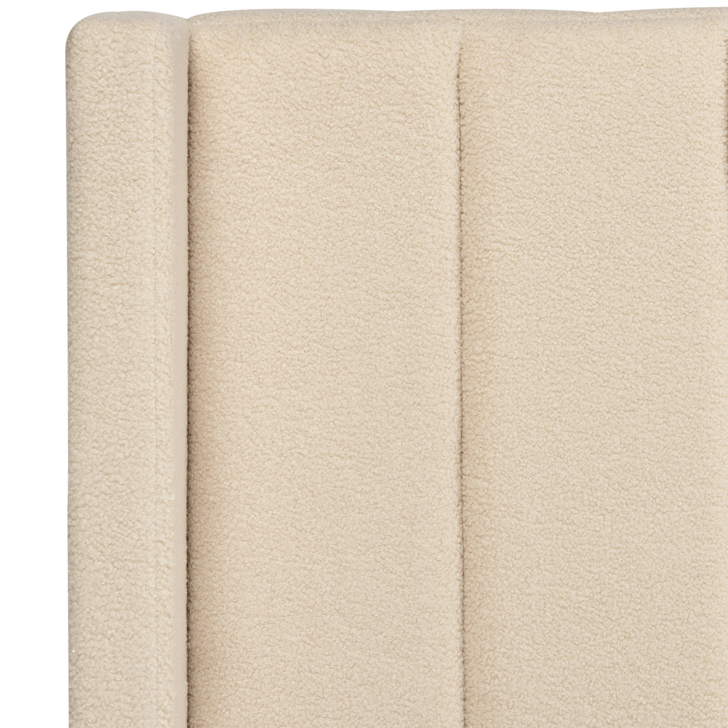Bett mit Lattenrost Bouclé VILLETTE 140 x 200 cm Beige
