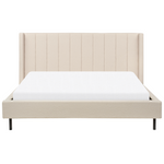 Bett mit Lattenrost Bouclé VILLETTE 180 x 200 cm Beige