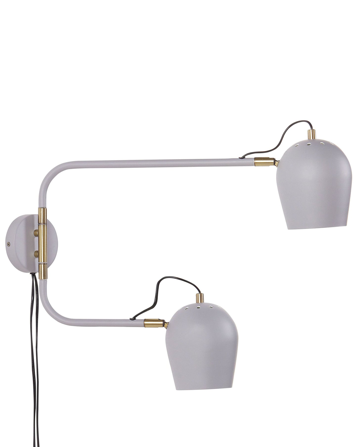 Wandlampe ESTRELLA verstellbar Metall Hellgrau