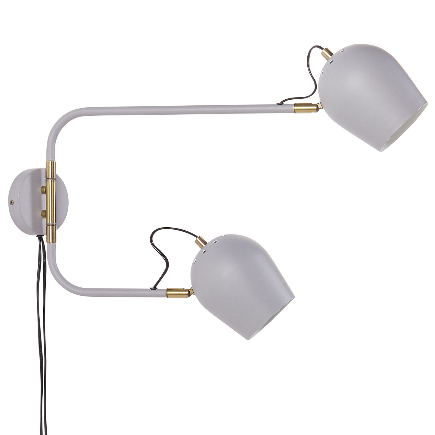 Wandlampe ESTRELLA verstellbar Metall Hellgrau
