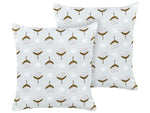 Gartenkissen 2er Set CUNEO Geometrisches Muster 45 x 45 cm Grün