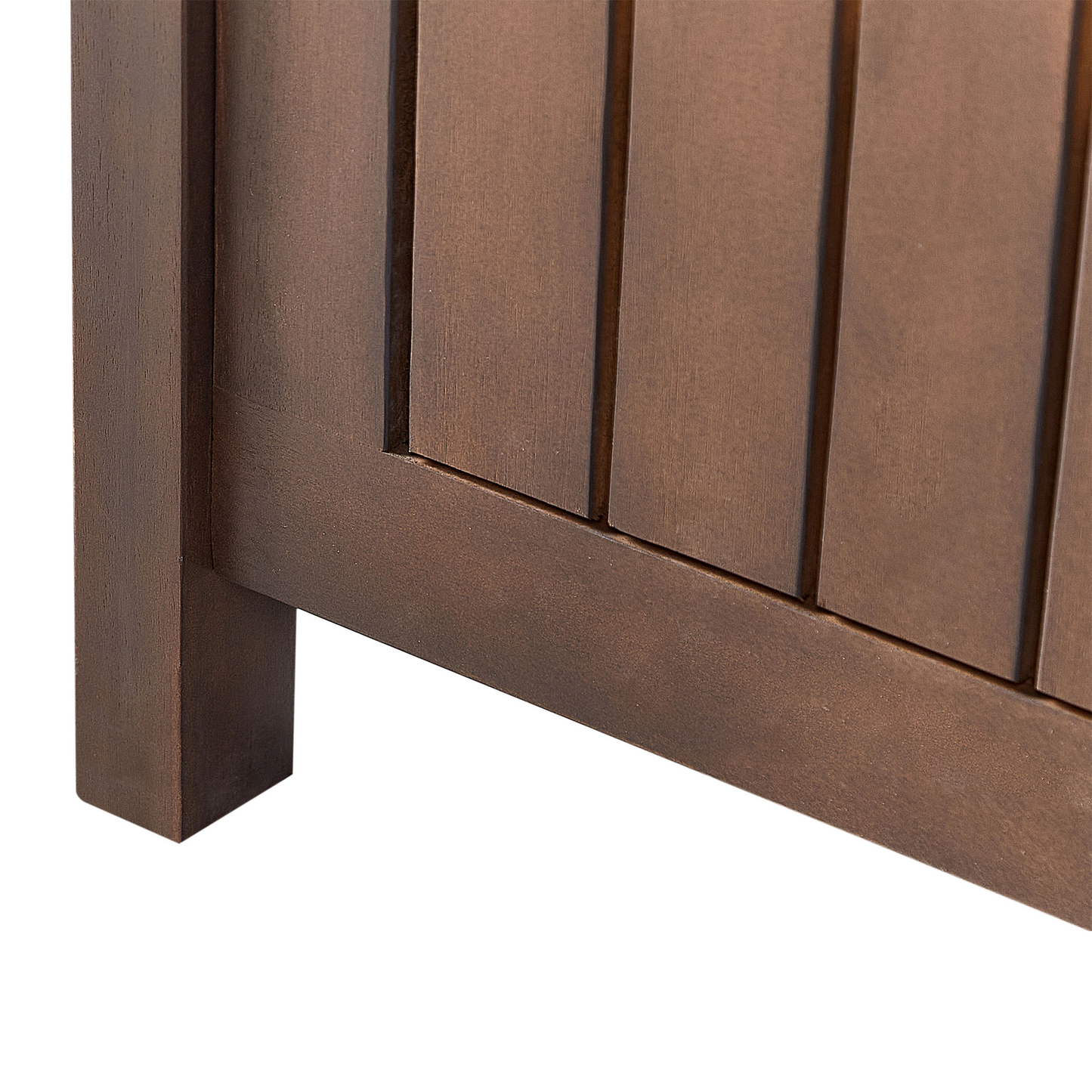 Gartenbank mit Auflage SOVANA 120 cm mit Stauraum Akazienholz Rot