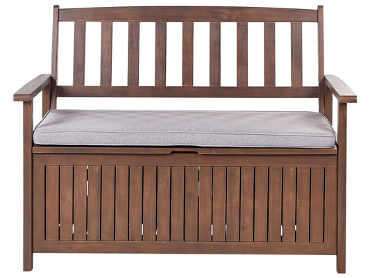 Gartenbank Holz 120 cm Hellgrau SOVANA