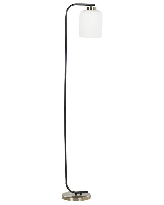 Stehlampe CAUDELO Metall Schwarz / Weiss