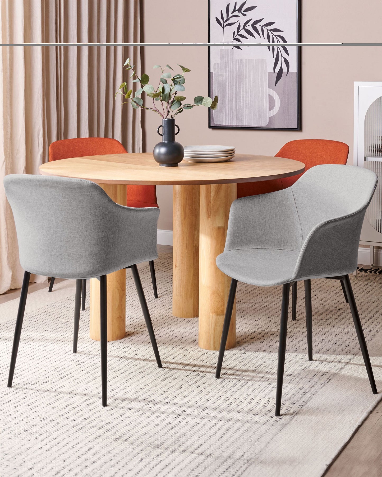 Esszimmerstuhl 2er Set ELIM Hellgrau