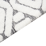 Teppich weiss / grau 200 x 300 cm geometrisches Muster Kurzflor SIBI