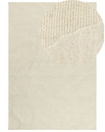 Teppich Wolle beige 200 x 300 cm abstraktes Muster SASNAK