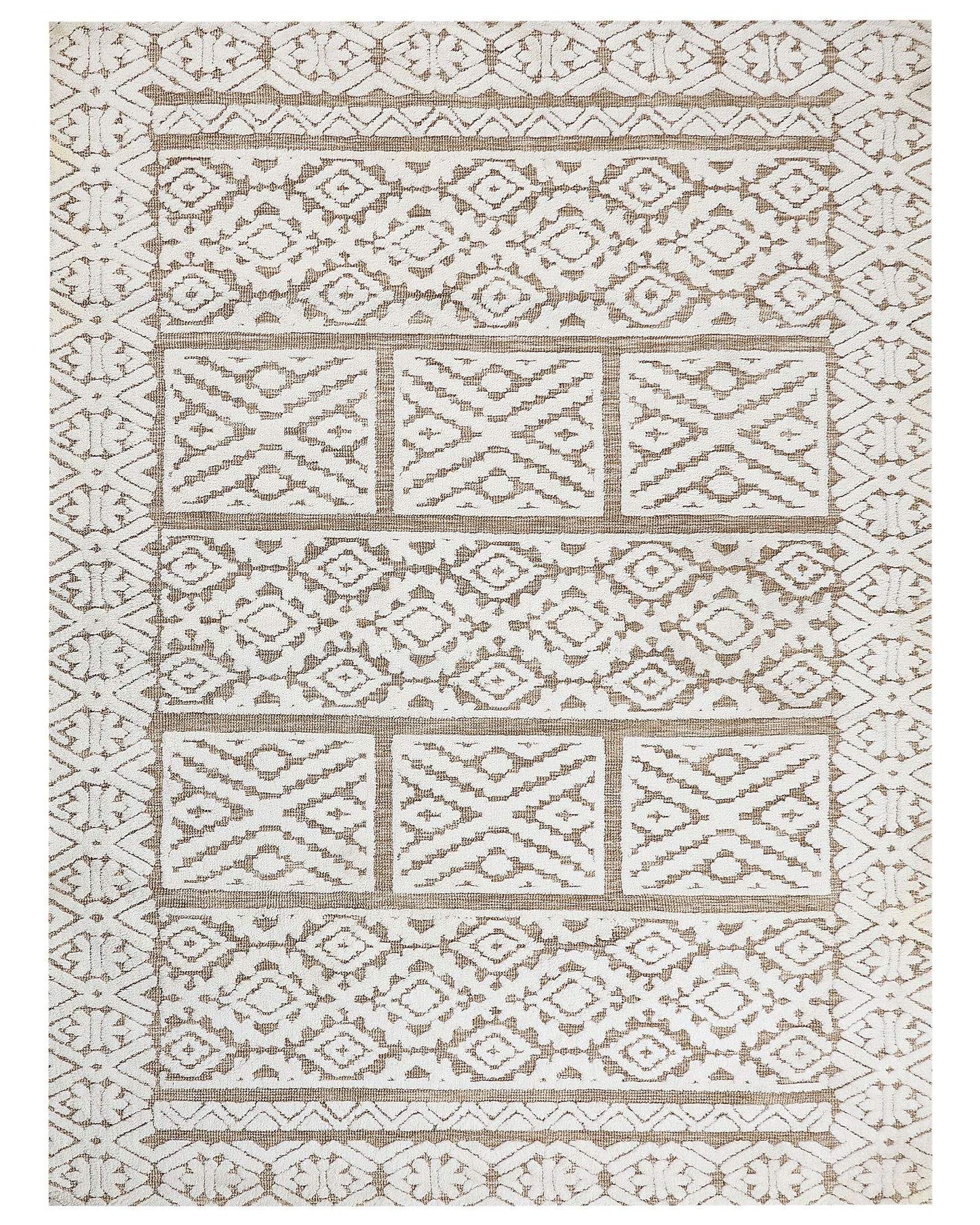 Teppich cremeweiss / beige 300 x 400 cm orientalisches Muster GOGAI