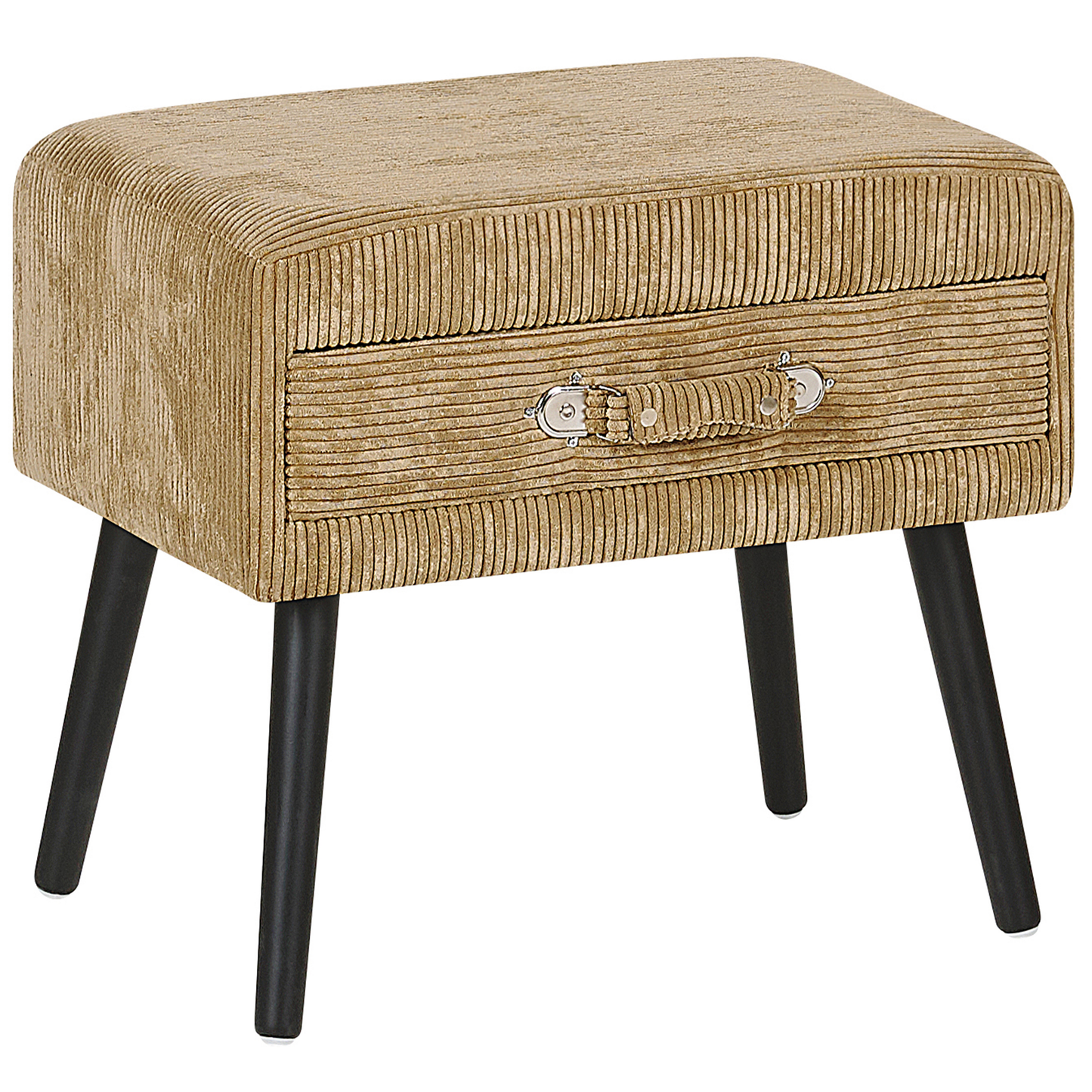 Nachttisch mit 1 Schublade EUROSTAR Cord Sandbeige
