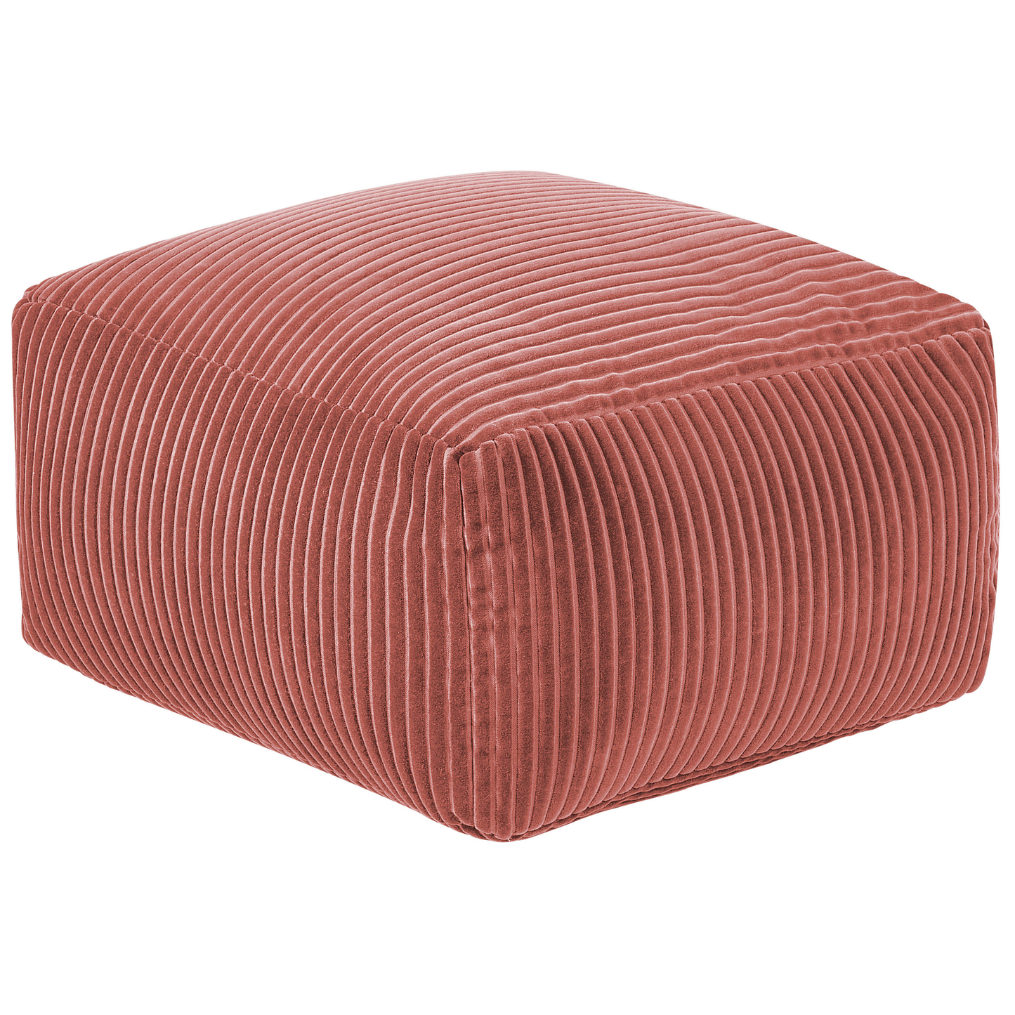 Pouf Cord hellrot 50 x 50 x 30 cm MUKKI
